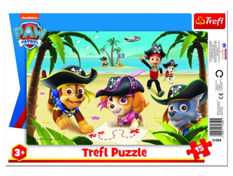 neuveden: Trefl Puzzle Tlapková patrola - Pirátská výprava / 15 dílků neuveden: Trefl Puzzle Tlapková patrola - Pirátská výprava / 15 dílků
