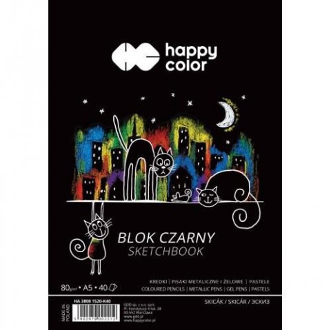 neuveden: Happy Color Skicák se spirálou - černý A4 neuveden: Happy Color Skicák se spirálou - černý A4
