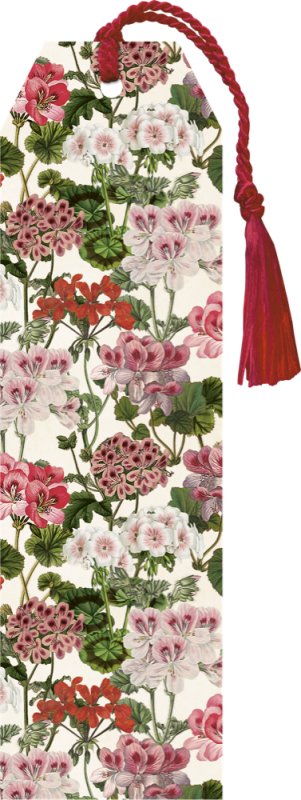 -: Knižní záložka Geranium