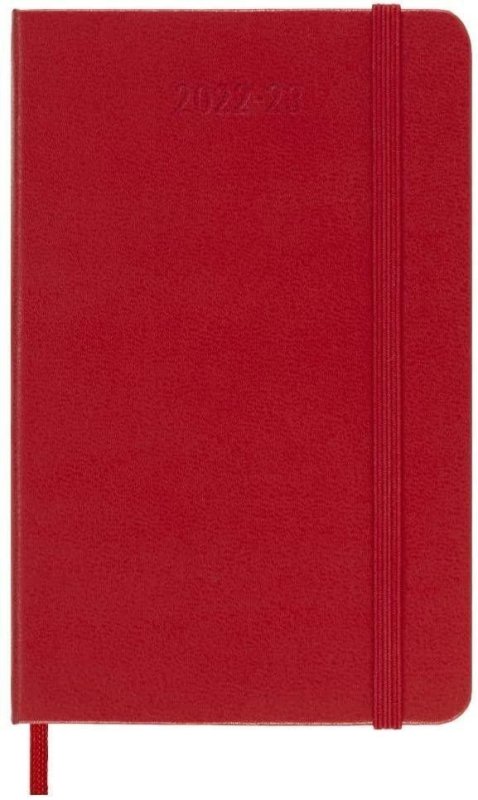 neuveden: Moleskine Plánovací zápisník 2022-2023 červený S, tvrdý