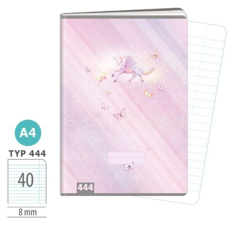 : Školní sešit A4, 40 listů, typ 444 Sweet Dreams