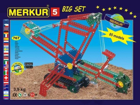 neuveden: Merkur 5 stavebnice, 768 dílů, 80 modelů