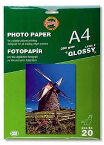 neuveden: Koh-i-noor fotopapír A4 lesklý 200g 20 ks neuveden: Koh-i-noor fotopapír A4 lesklý 200g 20 ks