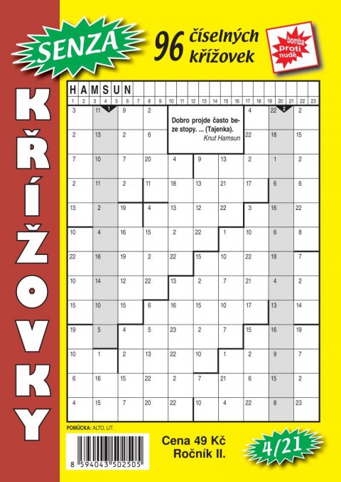 neuveden: Senza číselné křížovky 4/2021