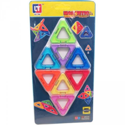 neuveden: Magnetická stavebnice - MAGNETIC SHEET 8 dílků