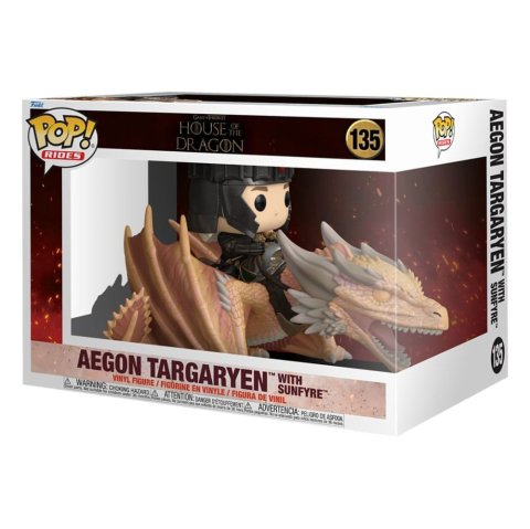 neuveden: Funko POP Rides: House of the Dragon - Aegon Targaryen with Sunfyre #135