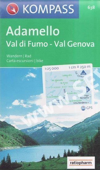 neuveden: Adamello,Val di Fumo,Val Genova 638 / 1:25T NKOM