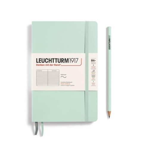 neuveden: Leuchtturm1917 Zápisník Mint Green Softcover B6+ linkovaný