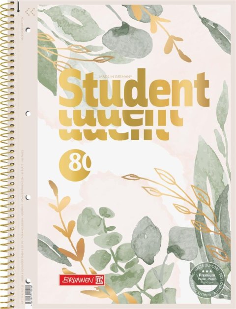 neuveden: Brunnen student blok eukalyptus A4 - linka, 80 listů