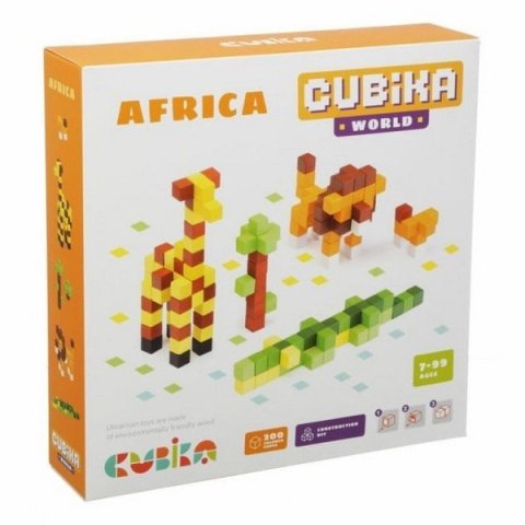 neuveden: CUBIKA 15306 Pixel Afrika - dřevěná 3D stavebnice 200 kostiček