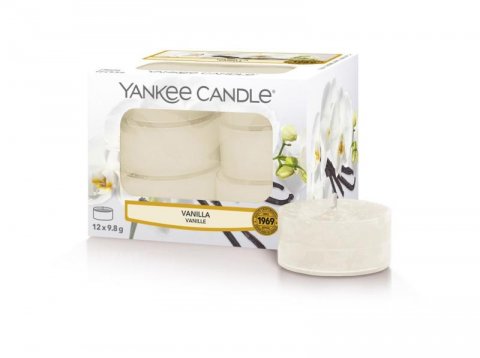 neuveden: YANKEE CANDLE Vanilla svíčka 9,8g čajová 12ks