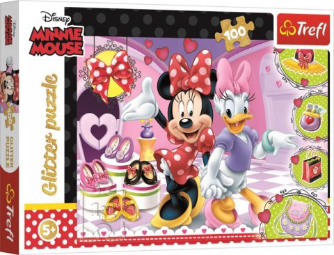 neuveden: Trefl Puzzle Minnie a Daisy / 100 dílků, třpytivé
