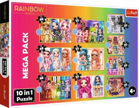 neuveden: Trefl Puzzle Rainbow High MEGA PACK/10v1