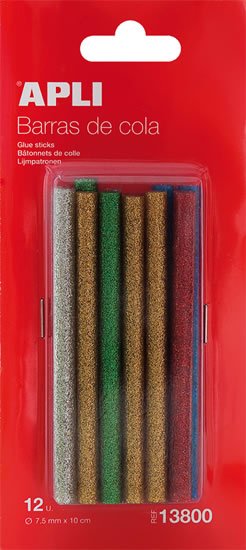 neuveden: APLI tavné tyčinky se třpytkami O 7,5 mm x 10 cm - mix barev 12 ks neuveden: APLI tavné tyčinky se třpytkami O 7,5 mm x 10 cm - mix barev 12 ks