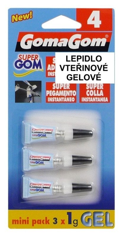 -: Lepidlo vteřinové 4 3x1g gelové