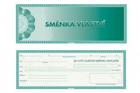 neuveden: Směnky vlastní zaplatím 10 listů