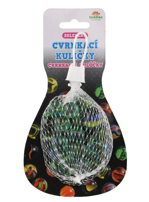 neuveden: Kuličky cvrnkací skleněné - různé velikosti