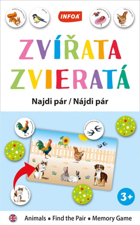 neuveden: Výuková hra (krabička) Najdi pár - Zvířata / Zvieratá
