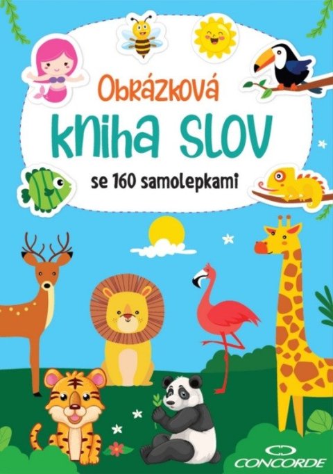 -: Obrázková kniha slov se samolepkami