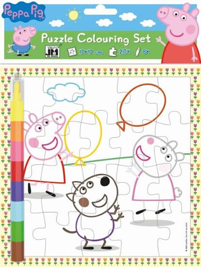 neuveden: Prasátko Peppa - Omalovánkové puzzle