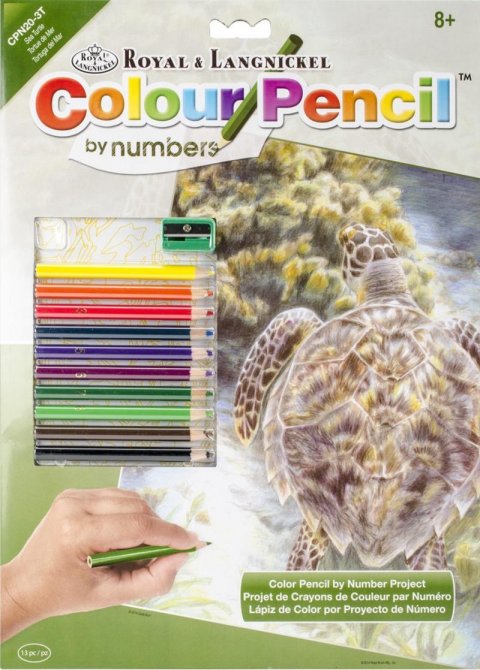 neuveden: Royal & Langnickel Malování podle čísel Pastelkami - Mořská želva (Color Pe