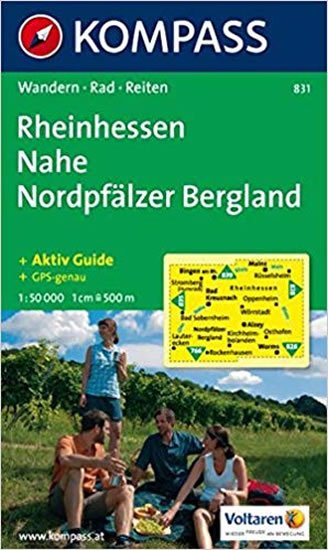 neuveden: Rheinhessen,Nahe,Nordpfälzer,Bergland 831 / 1:50T NKOM neuveden: Rheinhessen,Nahe,Nordpfälzer,Bergland 831 / 1:50T NKOM