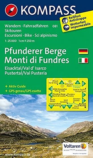 neuveden: Pfunderer Berge 081 KOM 1:25T
