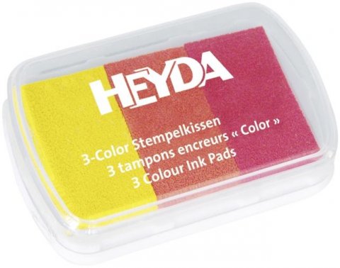neuveden: HEYDA Razítkovací polštářek - mix žlutý, oranžový, červený neuveden: HEYDA Razítkovací polštářek - mix žlutý, oranžový, červený