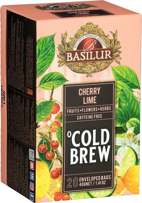 neuveden: BASILUR Cold Brew Cherry Lime přebal 20x2g