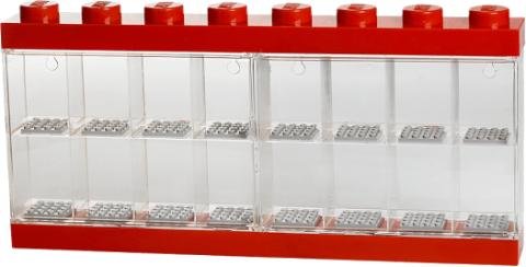 neuveden: Sběratelská skříňka LEGO na 16 minifigurek - červená