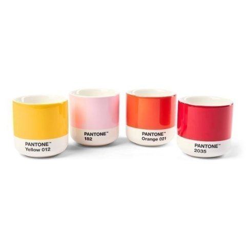 neuveden: Pantone Hrnek Macchiato - Yellow, Red, Orange, Light Pink (set 4 ks)