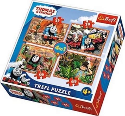 neuveden: Trefl Puzzle Mašinka Tomáš 4v1