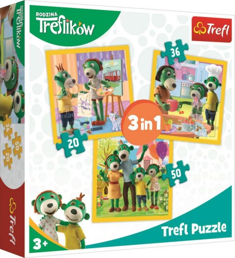 neuveden: Trefl Puzzle Treflíci - Být spolu je fajn 3v1 (20,36,50 dílků)
