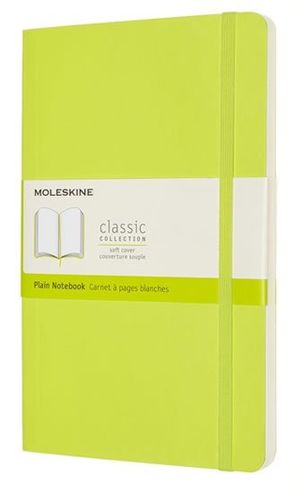 neuveden: Zápisník Moleskine - měkké desky, L, čistý - limetka