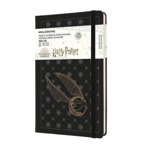 neuveden: Moleskine Harry Potter plánovací zápisník 2021-2022 černý L