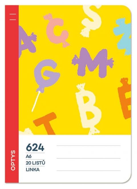 neuveden: Optys Školní sešit 624 bezdřevý - linka písmena