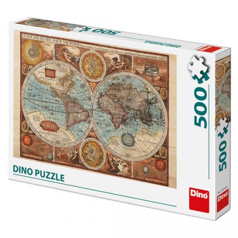 neuveden: Mapa světa historická: puzzle 500 dílků