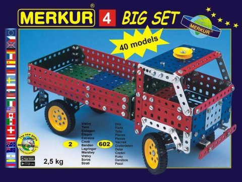 neuveden: Merkur 4 stavebnice, 609 dílů, 40 modelů