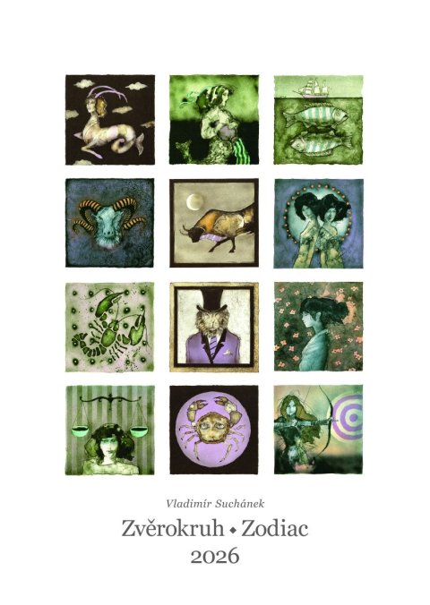 Suchánek Vladimír: Kalendář 2026 Zvěrokruh Zodiac - nástěnný