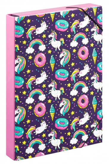 neuveden: Baagl Desky na školní sešity Jumbo Jednorožec A4