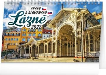 neuveden: Kalendář 2022 stolní: České a slovenské lázně, 23,1 × 14,5 cm