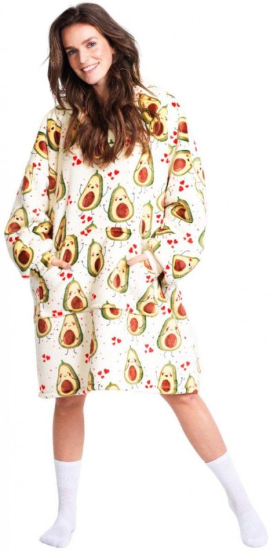 neuveden: Cozy Noxxiez mikinová deka pro teenagery a dospělé - Avokádo