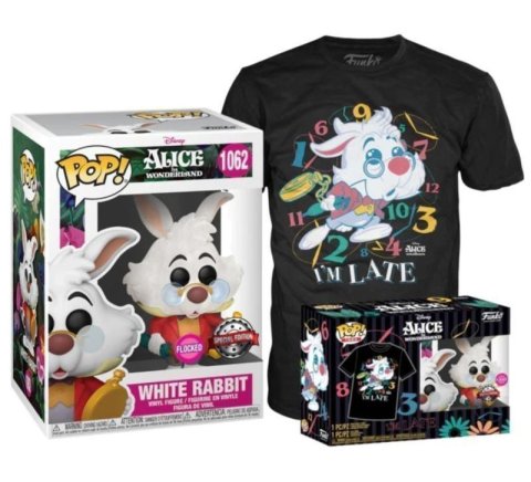 neuveden: Funko POP & Tee: Alice in Wonderland - White Rabbit (velikost trička S)