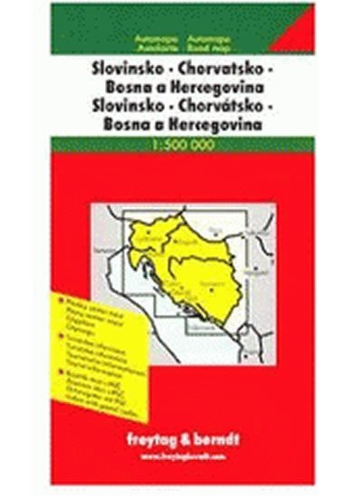 neuveden: AK 7002 Slovinsko, Chorvatsko, Bosna-Hercegovina 1:500 000 / automapa + map