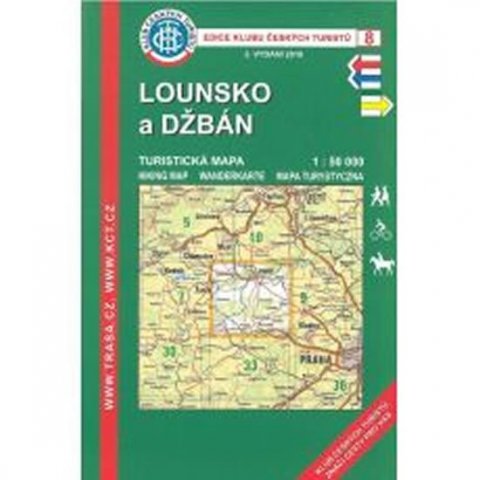 neuveden: Lounsko a Džbán /KČT 8 1:50T Turistická mapa