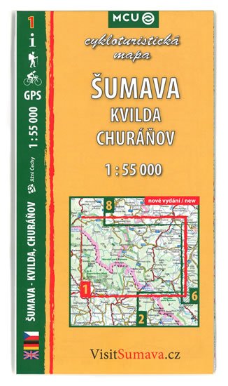 neuveden: Šumava - Kvilda, Churáňov - cykloturistická mapa č. 1 /1:55 000
