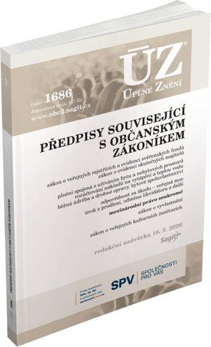 : ÚZ 1686 Předpisy související s občanským zákoníkem - veřejné rejstříky, evi