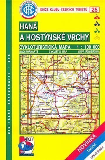 neuveden: Haná a Hostýnské vrchy - Cykloturistická mapa - edice Klub českých turistů 