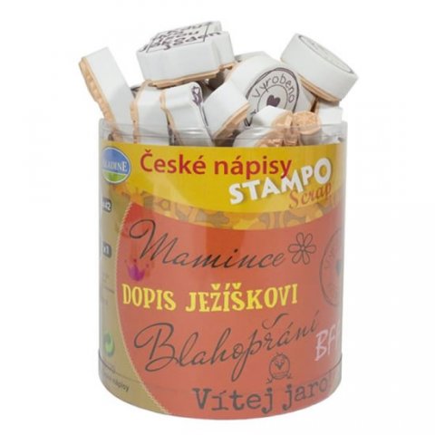 neuveden: Razítka Stampo Scrap - české nápisy 35 ks
