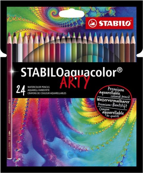 neuveden: Pastelky STABILO aquacolor, sada 24 ks v kartonovém pouzdru